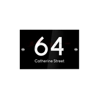 Plaque de porte en acrylique murale, affichage, découpe au laser, forme personnalisée, porte-numéro en perspex