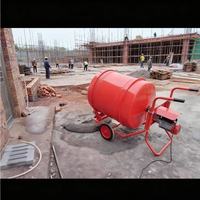 Mélangeur de mortier électrique portable 220V pour usage domestique et construction, idéal pour les petits travaux de béton, avec moteur central puissant