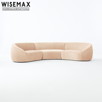 WISEMAX – meubles en forme de U, canapés de sol incurvés, canapé de luxe moderne, en velours, modulaire, pour salon