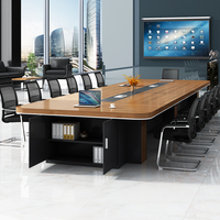 Ensemble de table de conférence pliable en bois de luxe HYZ08 pour salles de réunion de bureau - Design moderne
