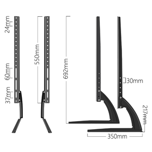 حامل مكتب تلفزيون عالمي/ارتفاع قاعدة قابل للتعديل جديد 800X500mm VESA لمعظم دعامات TVs 32 "-65 بوصة