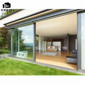 Nouveau design villa de haute qualité en aluminium porte coulissante d'entrée à double vitrage pour patio