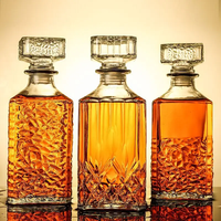 Bouteille en verre vide personnalisée carrée 100ml 250ml 300ml 375ml 500ml pour vin, champagne, liqueur, XO