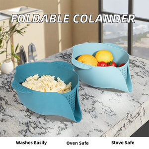 सबसे अच्छी गुणवत्ता वाली फोल्डेबल सिलिकॉन ड्रेन वॉशिंग कॉडर रसोई उपकरणों के साथ - Product Image 2