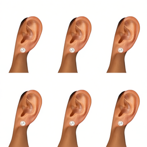 E2421 10Mm Pearl <b>Stud</b> <b>Earrings</b> Women's Classic Ball Shape <b>Fine</b> Jewelry - Product Image 1