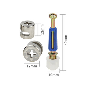 3 in 1 Furniture Dynamics Fitting Joint Connector Factory Customized Blue Mini Fix Connector Bolts Hardware Excentric <b>Lock</b> - Product Image 2