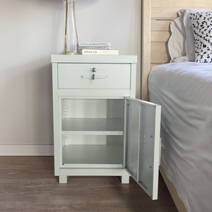 Table de chevet en fer de style moderne avec tiroir pour chambre et salon, petite table d'appoint pour rangement de meubles domestiques - Product Image 1