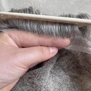 Tupé de Cabello Completo con Encaje <span class=keywords><strong>para</strong></span> Hombre, 100% Cabello Humano Natural, Indetectable, con Encaje Suizo, <span class=keywords><strong>para</strong></span> Hombres <span class=keywords><strong>Mayores</strong></span>, Color 1B80 - Product Image 2