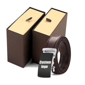 メンズビジネスカジュアルファッションメタルラチェット自動バックルメンズベルト本革ギフトボックスベルトセット - Product Image 3
