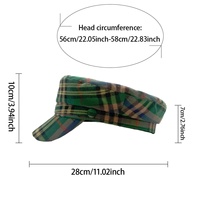 Gorras de Tartán Verde al por Mayor, Gorras Vintage para el Día de San Patricio
