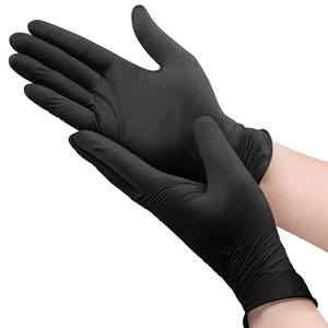 Guantes Desechables de Nitrilo Negro de 6 Mil, Libres de Látex y Silicona, Sin Polvo, Puntas de los Dedos Texturizadas, Uso General, Puño Fruncido, Estériles - Product Image 2