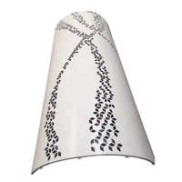 Sculpture Moderne en Aluminium, Mur Rideau 3D Anodisé, Design Contemporain, Anti-Corrosion, Art Extérieur Personnalisable