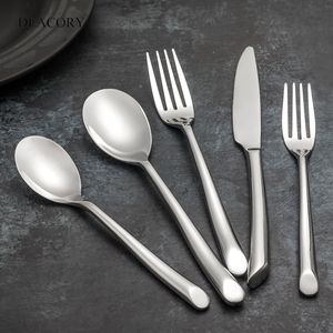 Forged silver polished fork spoon knife dinnerware Stainless Steel Silver cutlery set - Product Image 4