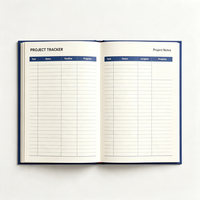 Agenda de travail A5 relié rigide bleu Klein, carnet personnalisé en cuir PU, agenda quotidien, journal de bureau, journal professionnel