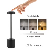 Lampes de table créatives LED tactiles rechargeables portables sans fil modernes en forme de champignon pour restaurant, luxe USB