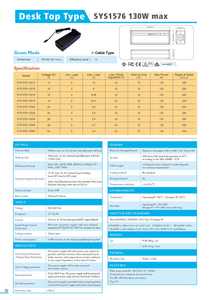 สายอะแดปเตอร์สำหรับตั้งโต๊ะ8A 130W 15V ทนทาน50-60Hz ตัวแปลงไฟวัสดุ PC - Product Image 2