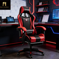 Chaise de jeu pour ordinateur de luxe haut de gamme, confortable, en éponge rouge, fabrication directe d'usine, économique, ergonomique, chaise de bureau pour l'étude