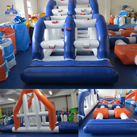 Parc aquatique gonflable commercial, parc aquatique gonflable, parcours d'obstacles aquatiques, équipement de parc aquatique de plage