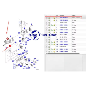 Électrovanne originale neuve <span class=keywords><strong>VALVE</strong></span> ASS'Y 702-21-07311 pour excavatrice Komatsu <span class=keywords><strong>PC130</strong></span>-8 PC210-10 PC490-10 - Product Image 6
