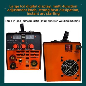 Soldadora <span class=keywords><strong>MIG</strong></span> sin Gas Transfronteriza 110V/220V Estándares US/EU, Máquina de Soldar Inverter Multifuncional TIG/<span class=keywords><strong>MIG</strong></span>/MMA, Modelo para Acero - Product Image 3