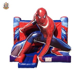 Structure gonflable de jeu sur le thème de Spider-Man pour l'extérieur et toboggan aquatique gonflable : structure gonflable de jeu de super-héros pour enfants en plein air - Product Image 3