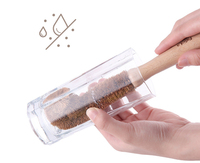 Brosse de cuisine en plastique pour bouteille de noix de coco, 17 pièces, zéro déchet, éco Vegan, sans déchet
