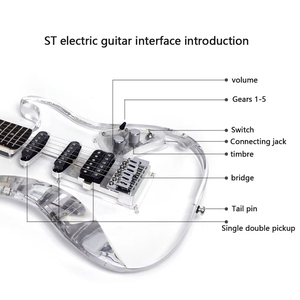 <b>TOP</b> PRODUCT MOST FASHIONABLE 39 INCH CRYSTAL ELECTRONIC GUITAR Single Double Acrylic 6 <b>Strings</b> Guitar - Product Image 4