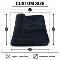 Serviette de séchage pour voiture en microfibre 1800 g/m² non abrasive, sans rayures, prix compétitif, sans traces