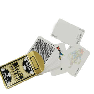 Arabia Saudita Kuwait <span class=keywords><strong>Qatar</strong></span> europeo impermeable negro logotipo personalizado tarjetas póquer naipes póquer 100% plástico EE. UU. cartón CMYK - Product Image 6