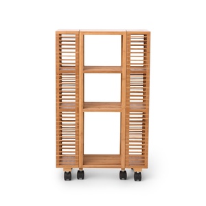 New Product Durable <b>Rolling</b> <b>Rack</b> Factory Direct Multi-Tier Bamboo Storage - Product Image 5