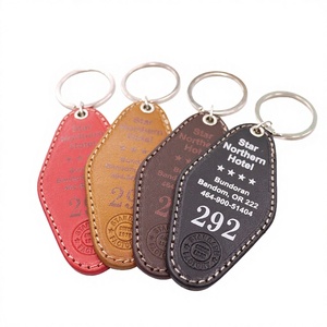 New Personalized Original <b>Leather</b> Custom Hotel Keyring Motel <b>Keychain</b> with UV Printing 5CM Size - Product Image 4