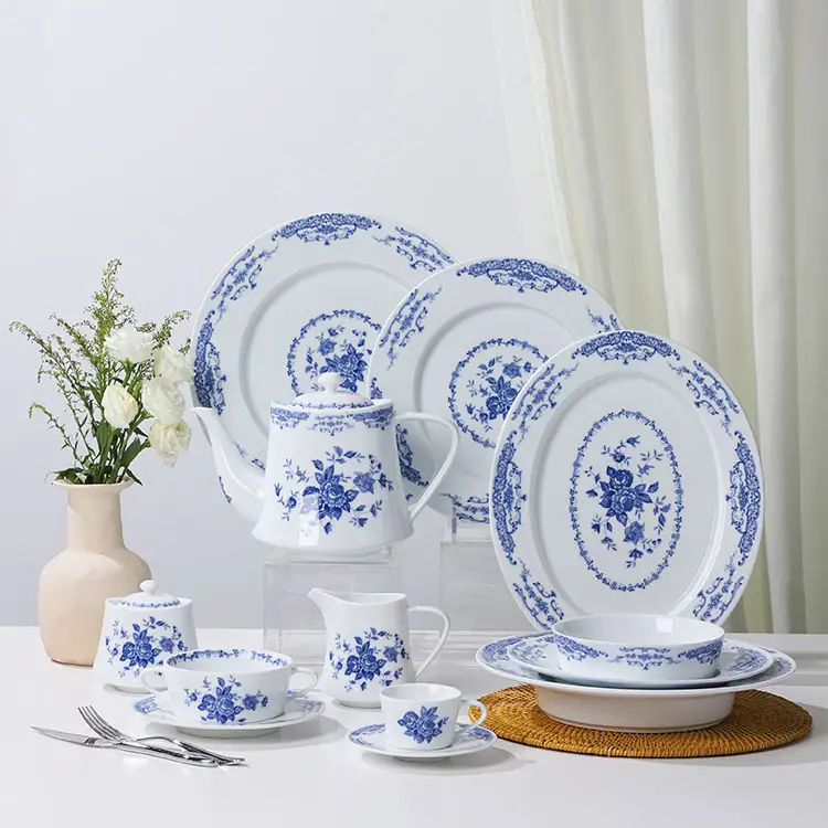 PITO Homeware supply 5 star hotel restaurant high white porcelain ceramic plates sets dinnerware tableware for homeware