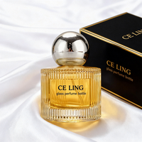 Flacon de parfum en verre de luxe vide avec pompe pulvérisatrice, 50 ml et 100 ml, pour cosmétiques, avec emballage