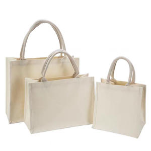 Sac fourre-tout en toile de coton épaisse et robuste de 16, 18, 20 oz, sacs en toile personnalisés avec fermeture éclair et poche intérieure - Product Image 2