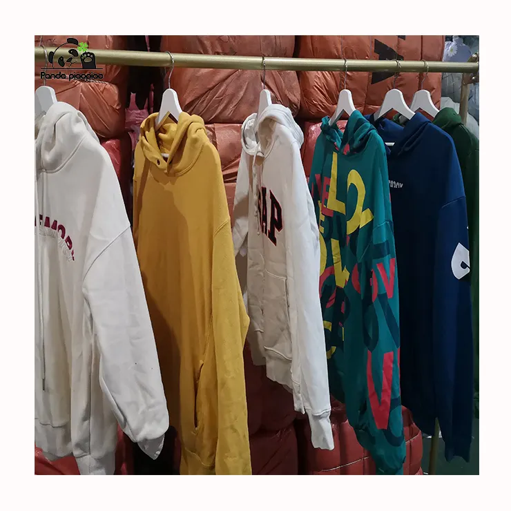 Clean Cheap Bulk Wholesale Used Hoodies Clothes Product Winter Second Hand High Quality Male Female Clothes