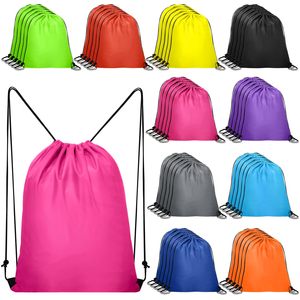 Wholesale Promotional Drawstring Pouch 210D Polyester Sports and Fitness Drawstring Backpack