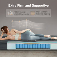 Matelas à ressorts ensachés extra ferme de qualité professionnelle, taille King Size, Colchones Ortopedicos, matelas en mousse à mémoire de forme en gel