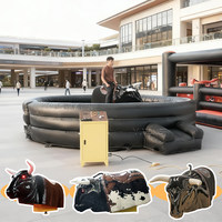 Machine de jeu commerciale de taureau mécanique avec tapis gonflable pour adultes, taureau mécanique à vendre