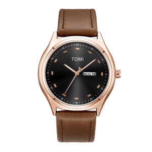 นาฬิกาข้อมือ <span class=keywords><strong>TOMI</strong></span> T030 ดีไซน์ใหม่สำหรับผู้ชาย สายหนัง หน้าปัดกระจกทรงกลม ระบบควอตซ์ แสดงวันที่อัตโนมัติ มีสินค้าพร้อมส่ง นาฬิกาแฟชั่นสำหรับทุกเพศ - Product Image 4