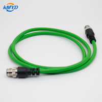 Câble Ethernet industriel blindé M12 4 broches D-code mâle/femelle en laiton plaqué or IP67, longueurs personnalisées (1-10M) pour l'automatisation