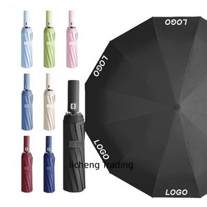Wholesale 12 Bone <b>Clear</b> Fully Automatic Folding Black Rubber <b>Sunscreen</b> and Uv Protection Umbrella - Product Image 2