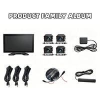 Enregistreur de conduite pour camion 24V avec surveillance à distance 4G, caméra de recul 4 canaux, boîte noire de voiture 1080p IPS tactile, vision nocturne, étanche