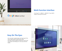 Pizarra Interactiva INGSCREEN de 75 Pulgadas con Sistema Operativo Dual Android 14, 4K, 40 Puntos Táctiles para Reuniones Corporativas Híbridas, Certificación Google EDLA
