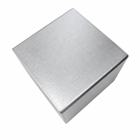 Boîtier en aluminium anodisé sablé 97*84mm, corps à bords arrondis avec panneaux plats à 4 vis pour instruments
