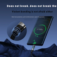Câble PD tressé 240w charge rapide et données USB C vers câble de chargeur rapide PD USB-C