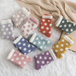 New Winter Women Warm Cozy Fluffy Socks Comfy Socks Cute <strong>Pokie</strong> Dots Floor Socks - Product Image 3
