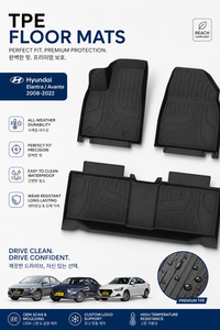 Alfombrillas 3D TPE para Coche, Alfombrillas Interiores Impermeables para Maletero, para Hyundai Elantra/Avante 2008-<span class=keywords><strong>2022</strong></span> - Product Image 1