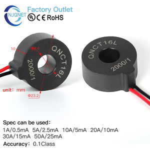 Transformador de Corriente CA Miniatura de Alta Precisión Tipo Anillo QNCT16L 10A 10mA 20A 10mA 50A 25mA 2000:1 Sensor de Corriente Toroidal - Product Image 3