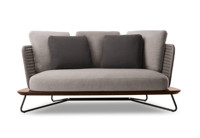 Foshan Factory-Conjunto de muebles de ratán para jardín, muebles de exterior de madera, diseño de lujo, Patio, cuerda