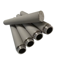 Filtration d'air 0.2 0.25 0.5 1 2 5 10 micron en acier inoxydable 316 diffuseur de gaz poreux fritté ss sparger